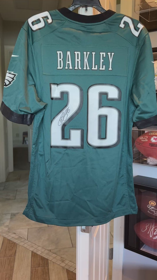 Saquon Barkley Signed✍️Philadelphia Eagles🦅NFL Jersey👕Includes PSA COA💥
