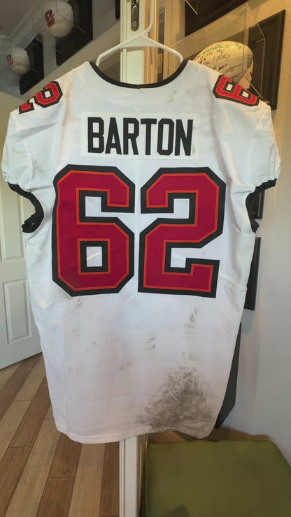 Graham Barton GAME WORN 💪 10/12/25 Tampa Bay Buccaneers Nike On-Field NFL Jersey 👕 vs. 49ers Inc. COA