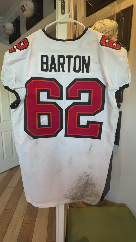 Graham Barton GAME WORN 💪 10/12/25 Tampa Bay Buccaneers Nike On-Field NFL Jersey 👕 vs. 49ers Inc. COA