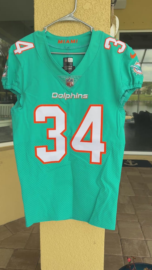Sony Michel GAME ISSUED Miami Dolphins 🐬 Nike On-Field NFL Jersey 👕 Inc. PSA Authenticity 🛡️