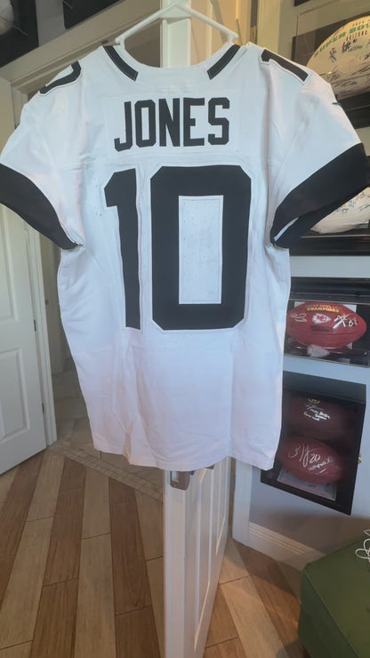 Mac Jones GAME WORN/USED 💪10/13/24 Jacksonville Jaguars 🐆 Nike NFL Jersey 👕 vs. Chicago Bears (London Game🌍) PSA Authenticated 🛡️
