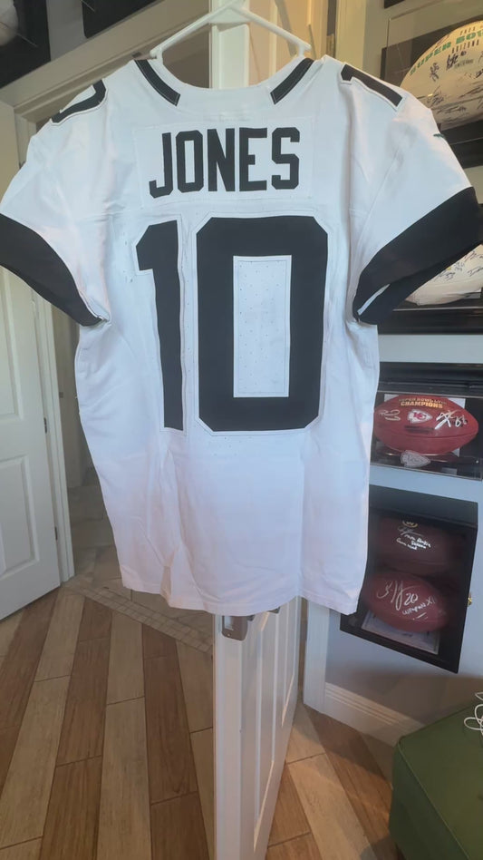 Mac Jones GAME WORN/USED 💪10/13/24 Jacksonville Jaguars 🐆 Nike NFL Jersey 👕 vs. Chicago Bears (London Game🌍) PSA Authenticated 🛡️