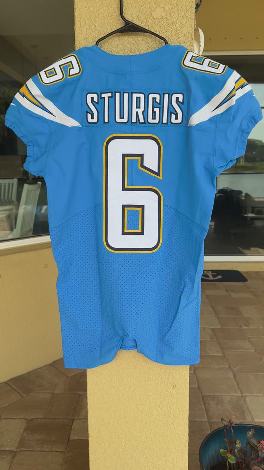 Caleb Sturgis GAME ISSUED (10/21/2018) Los Angeles Chargers⚡NFL Jersey🎽vs. Tennessee Titans (London Games)