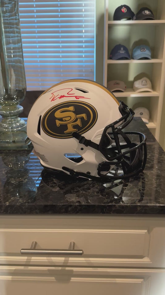 George Kittle Signed🖊️San Francisco 49ers  Full-Size Authentic On-Field Lunar Eclipse Alternate Speed NFL Helmet🛡️