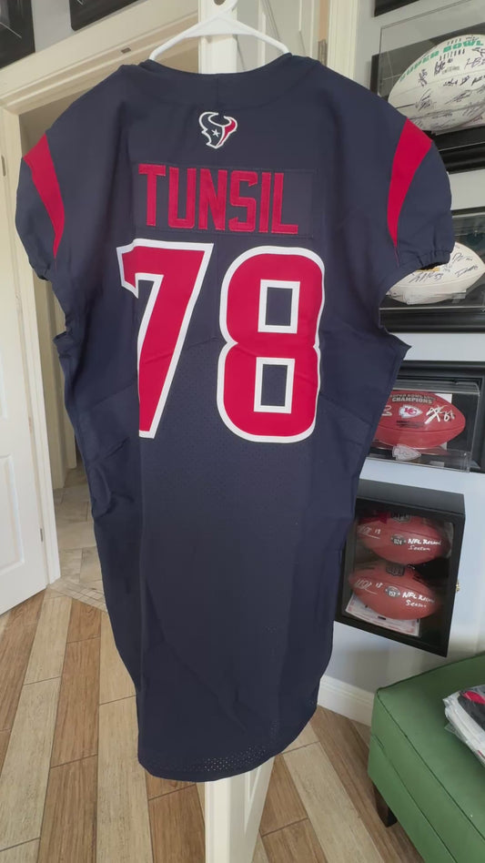 Laremy Tunsil Team Issued 💪 Color Rush Houston Texans Nike NFL Jersey 👕 Inc. COA 📄