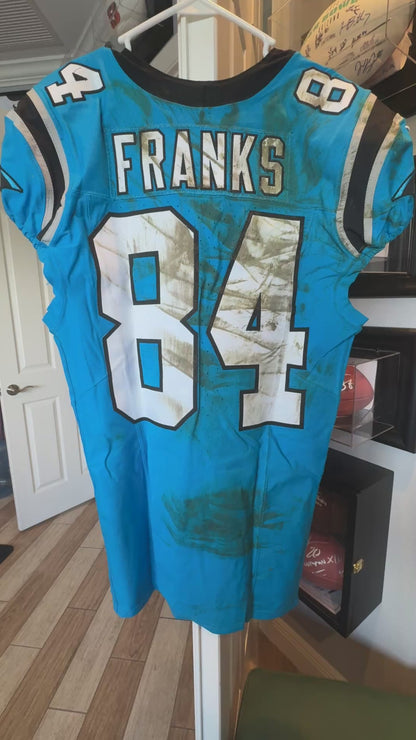 Feleipe Franks GAME WORN 💪 11/10/24 Carolina Panthers 🐆 NFL Jersey 👕 vs. Giants – NFL Munich Game - PSA Certified