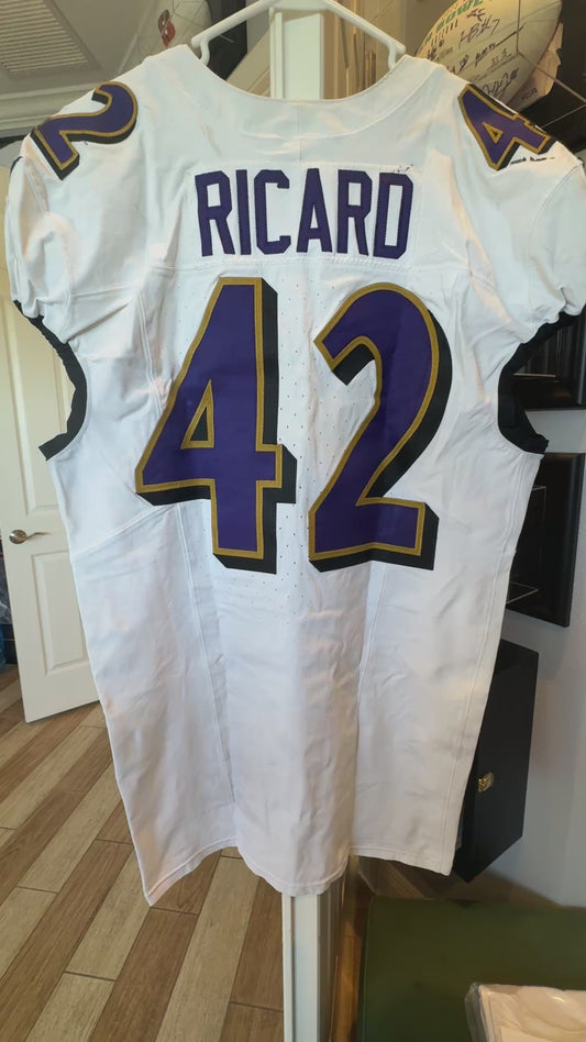 Patrick Ricard GAME-WORN💪10/06/24 PHOTO-MATCHED📸Baltimore Ravens💜NFL Jersey victory vs.Bengals