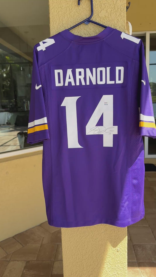 Sam Darnold Hand Signed ✍️ Minnesota Vikings Nike NFL Jersey👕 Also includes PSA Authenticity 🛡️