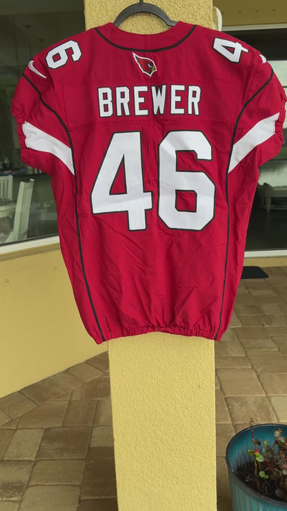 Aaron Brewer GAME USED 11/21/22 PHOTO MATCHED Cardinals Jersey NFL Intl Series in Mexico City vs. San Francisco 49ers