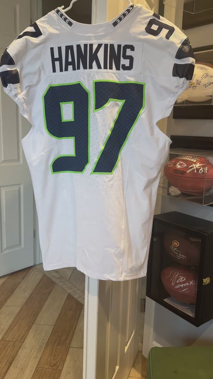 Johnathan Hankins GAME-WORN💪12/01/24 Seattle Seahawks NFL Jersey👕vs. New York Jets inc.COA💥