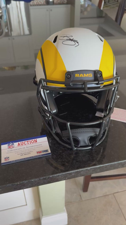 Bobby Wagner Hand-Signed Los Angeles Rams🐏Full-Size Authentic Lunar Eclipse Speed Helmet inc.PSA COA