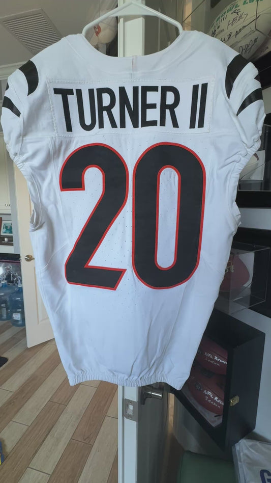 DJ Turner II GAME WORN 10/16/25 💪 Cincinnati Bengals 🐅 Nike NFL Jersey 👕vs Pittsburgh Steelers inc. COA 🛡️