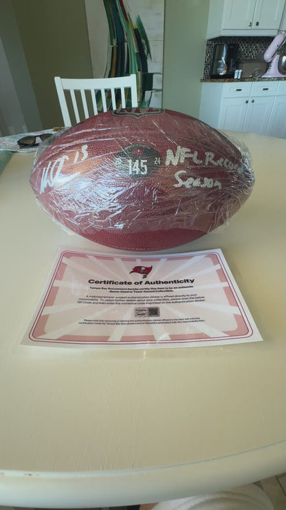 Mike Evans GAME USED Signed & Inscribed Tampa Bay Buccaneers Duke Football 24-25 Season Also includes Proof of Authenticity 🛡️