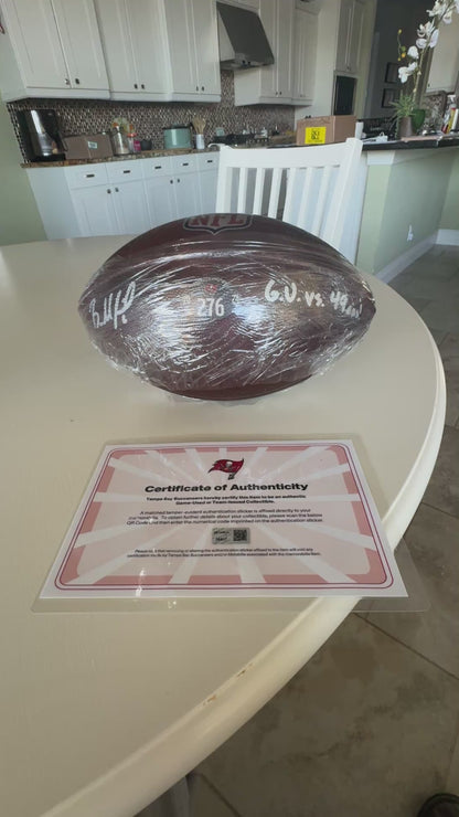 Baker Mayfield GAME USED 11/10/24 PHOTO MATCHED Signed and Inscribed Wilson Duke Ball Tampa Bay Buccaneers vs San Francisco 49ers Also includes Proof of Authenticity 🛡️