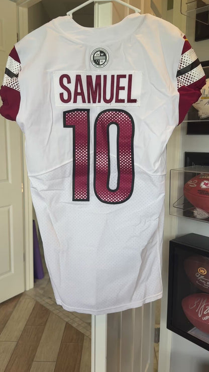 Curtis Samuel GAME WORN💪10/13/22 PHOTO MATCHED📸Commanders NFL Jersey vs.Chicago Bears (Crucial Catch Game)