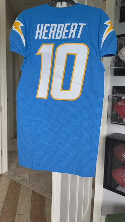 Justin Herbert GAME-ISSUED💪Los Angeles Chargers⚡NFL Nike Jersey includes COA