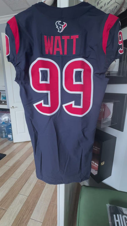 J.J. Watt TEAM ISSUED 🔥 Color Rush Houston Texans 🐂 Nike NFL Jersey 👕 inc COA 🛡️