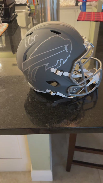Amari Cooper Hand-Signed Buffalo Bills Full-Size Slate Alternate Speed NFL Helmet