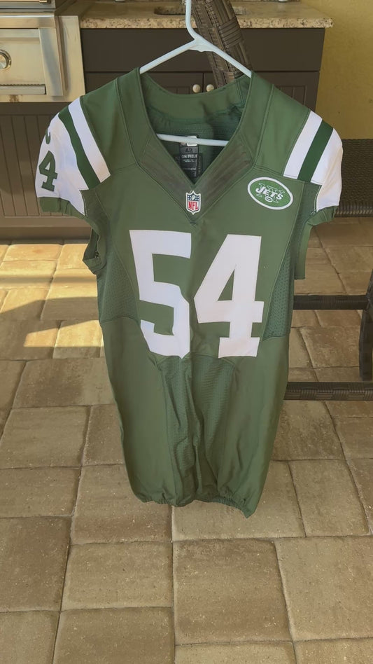 Bruce Carter GAME WORN 💪 New York Jets Nike NFL Jersey 👕 Also with PSA Certificate of Authenticity🛡️