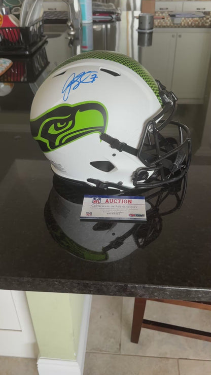 Geno Smith Hand-Signed Seattle Seahawks Full-Size Authentic Lunar Eclipse NFL Speed Helmet