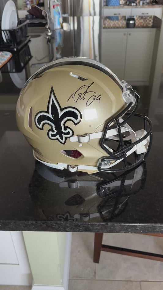 Drew Brees Signed ✍️ New Orleans Saints ⚜️ Full-Size Proline NFL Helmet Inc. PSA Authentication 🛡️
