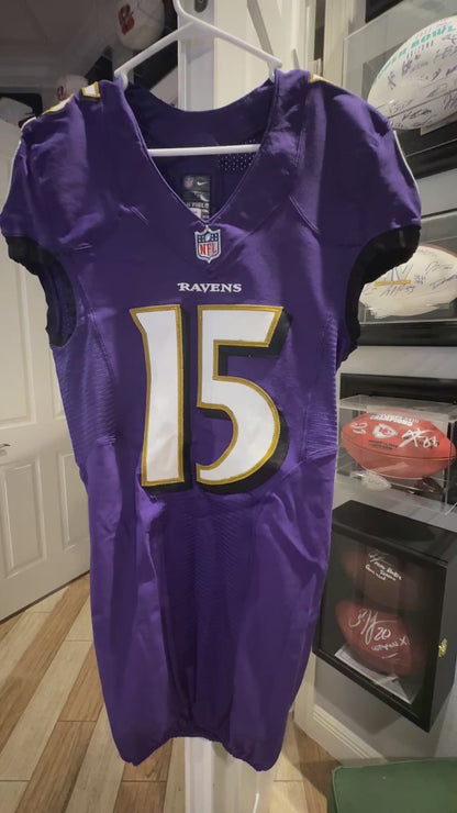 Hollywood Brown GAME-WORN💪Baltimore Ravens💜Nike On-Field NFL Jersey PSA COA