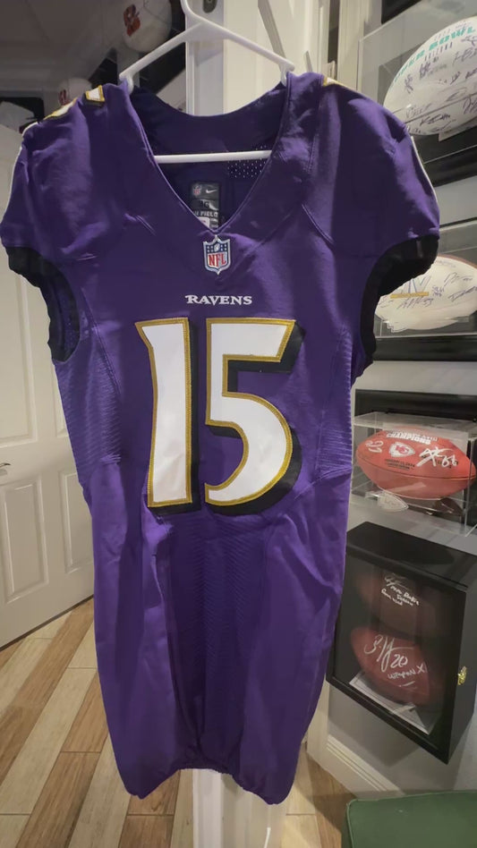 Hollywood Brown GAME-WORN💪Baltimore Ravens💜Nike On-Field NFL Jersey PSA COA