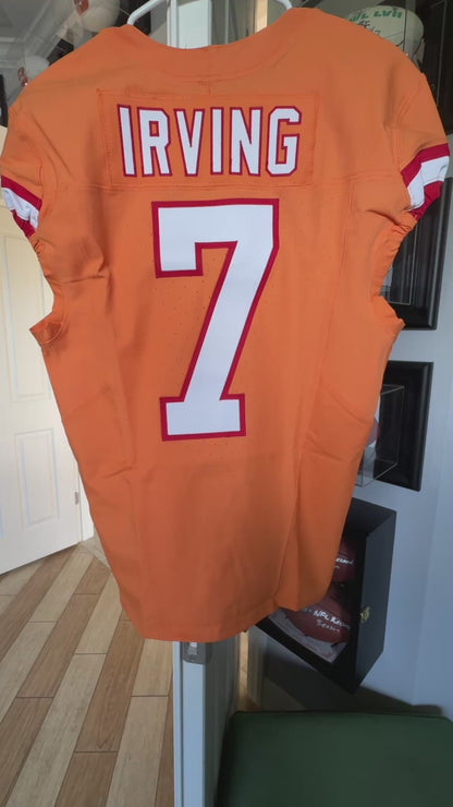 Bucky Irving GAME ISSUED Tampa Bay Buccaneers Nike NFL Creamsicle Jersey Inc.COA