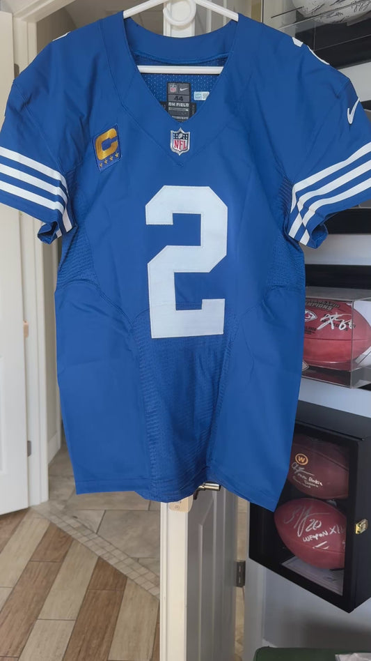 Matt Ryan TEAM ISSUED 💪 Indianapolis Colts 🐎 Nike NFL Jersey 👕 Includes COA 🛡️ + Captain's Patch