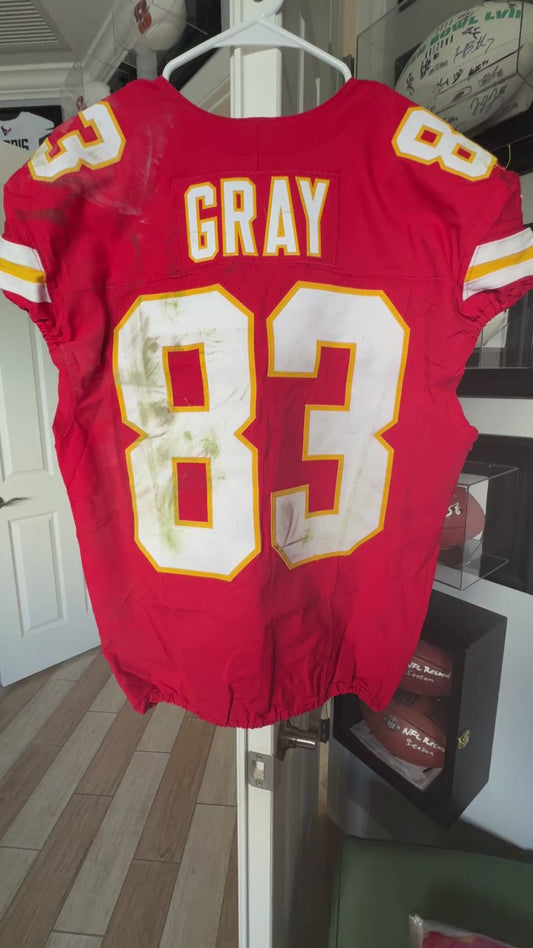 Noah Gray GAME WORN 10/27/25 Kansas City Chiefs Nike NFL Jersey vs. Commanders Inc. COA 🛡️
