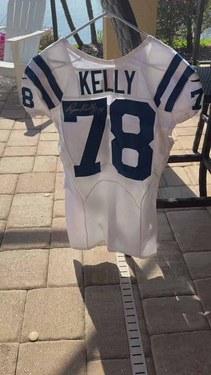 Ryan Kelly Signed ✍️ GAME WORN 10/06/22 Indianapolis Colts On-Field NFL Jersey 🎽 vs. Denver Broncos Also includes PSA Authenticity 🛡️