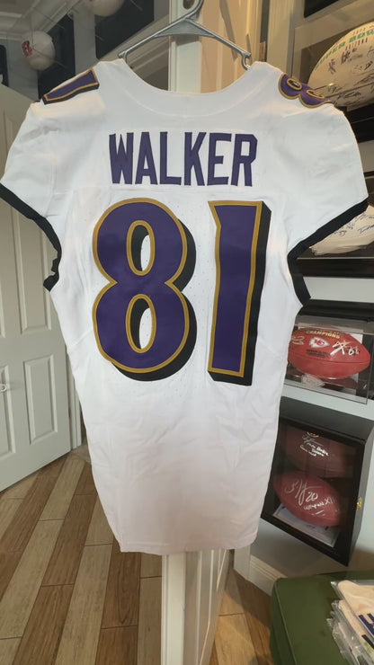Tez Walker GAME-WORN💪09/07/25 Baltimore Ravens💜NFL Jersey vs. Buffalo Bills inc.COA📄
