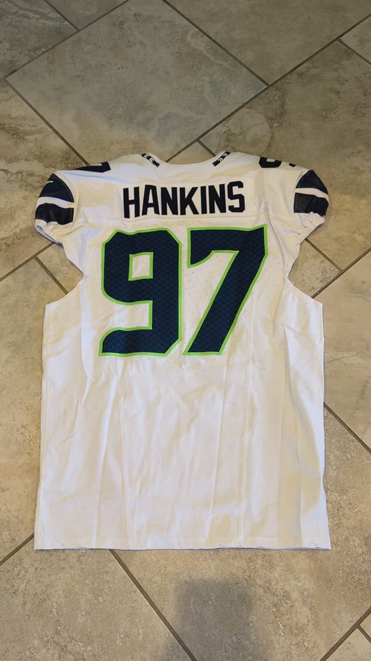 Johnathan Hankins GAME-WORN💪10/20/24 Seattle Seahawks NFL Jersey👕vs. Atlanta Falcons Inc.COA