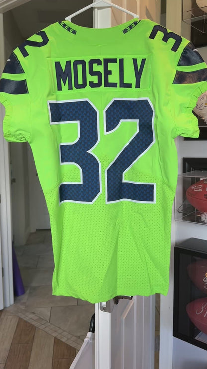 Quandre Mosley Color Rush Team Issued 💪 Seattle Seahawks NFL Jersey 👕 Inc. COA