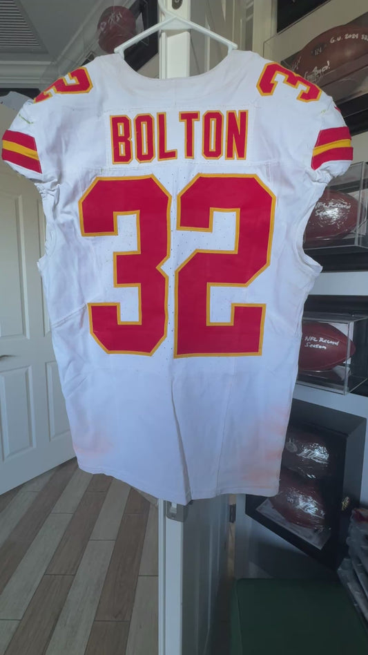 Nick Bolton GAME WORN 💪 11/16/25 Kansas City Chiefs Nike NFL Jersey 🎽 vs Denver Broncos Also Includes Certificate of Authenticity