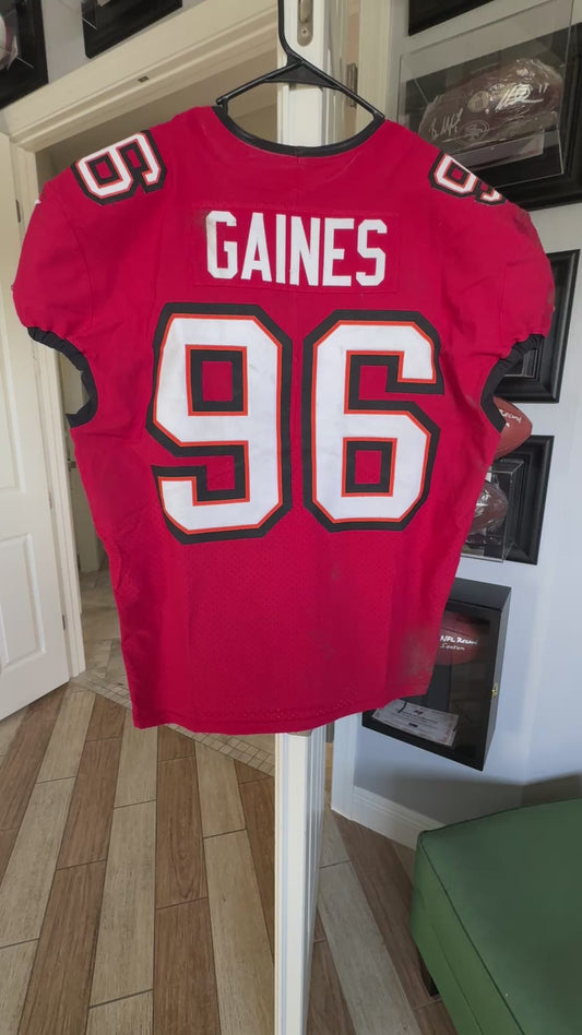 Greg Gaines GAME WORN 12/07/25 Tampa Bay Buccaneers OnField NFL Jersey vs New Orleans Saints Also includes COA 🛡️