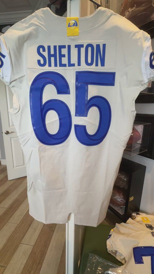 Coleman Shelton GAME ISSUED Los Angeles Rams Nike NFL On-Field Jersey 👕 Inc. COA 🔥