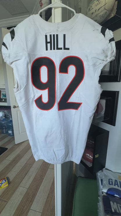B.J. Hill GAME WORN 💪 10/16/25 Cincinnati Bengals Nike NFL Jersey vs. Steelers inc. COA 🛡️