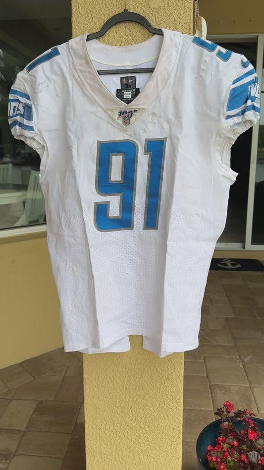 A'Shawn Robinson GAME WORN💪11/17/2019 Detroit Lions🦁 Nike NFL Jersey🎽vs. Dallas Cowboys Also includes PSA Authentication 🛡️