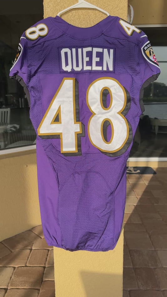 Patrick Queen GAME WORN💪2020 Season💯On-Field Baltimore Ravens Jersey💜Rare💥