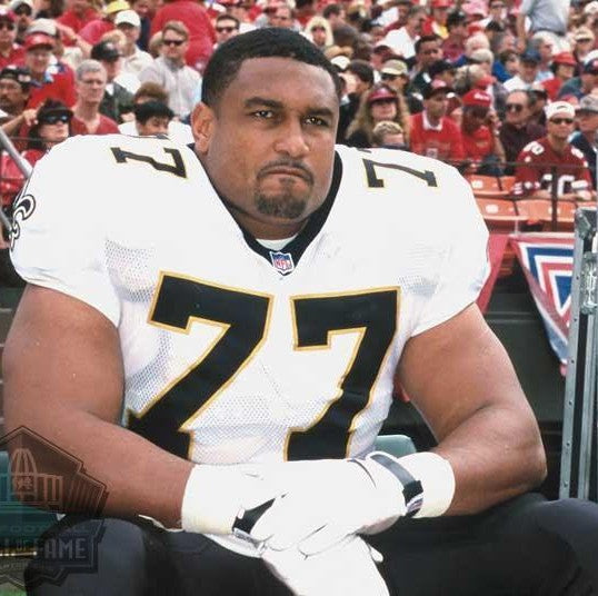 Willie Roaf Hand Signed ✍️ New Orleans Saints⚜️Replica Slate Speed Mini Helmet with "HOF 12" Inscription 🏈 Also includes PSA COA 🛡️
