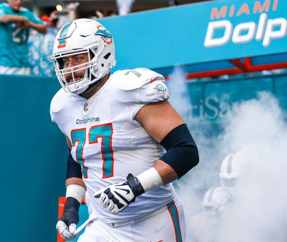 Jesse Davis GAME WORN 💪 10/17/21 PHOTO MATCHED 📸 Miami Dolphins 🐬 Nike On-Field NFL Jersey🎽 inc. PSA Authenticity 🛡️ vs Jacksonville Jaguars