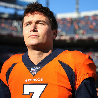 Drew Lock Signed ✍️ Denver Broncos Full-Size Authentic On-Field Eclipse Alternate Speed NFL Helmet