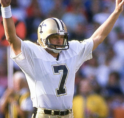 Morten Andersen Signed New Orleans Saints ⚜️ Full Size Authentic On Field Lunar Eclipse Alternate Speed Helmet Inscribed "The Great Dane"