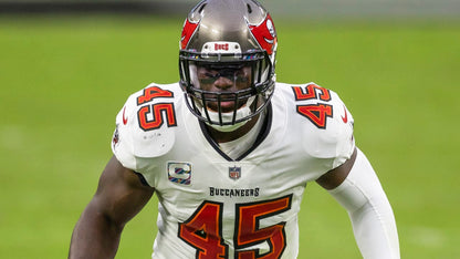 Devin White Signed✍️Tampa Bay Buccaneers🏴‍☠️Full-Size Authentic On-Field Eclipse Alternate Speed Helmet Inscribed "SB LV Champs" 🏈
